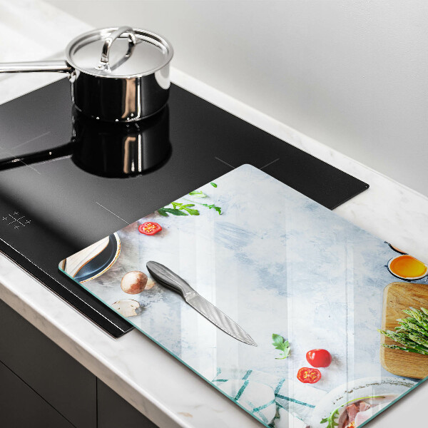 Cubre encimera Ingredientes en la cocina