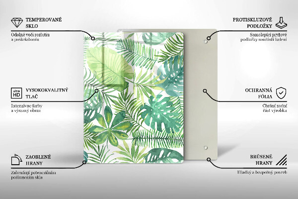 Cubre encimera Hojas boho acuarela