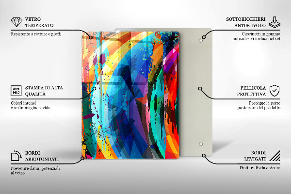 Cubre encimera Manchas de pintura coloridas