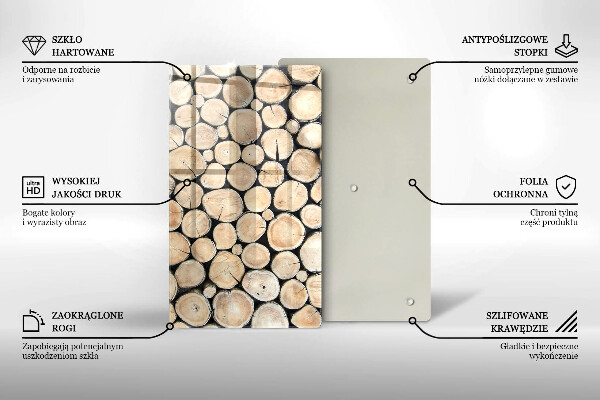 Cubre encimera Troncos de madera