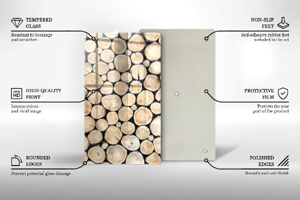 Cubre encimera Troncos de madera