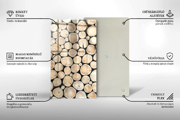 Cubre encimera Troncos de madera