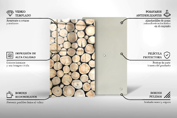 Cubre encimera Troncos de madera