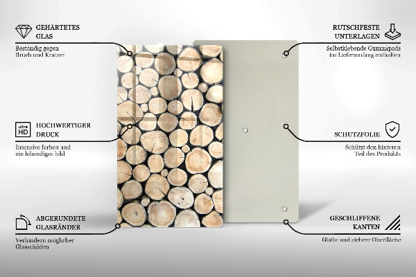 Cubre encimera Troncos de madera