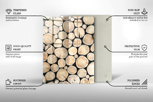 Cubre encimera Troncos de madera