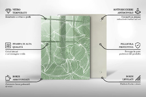 Cubre encimera Hojas lineales