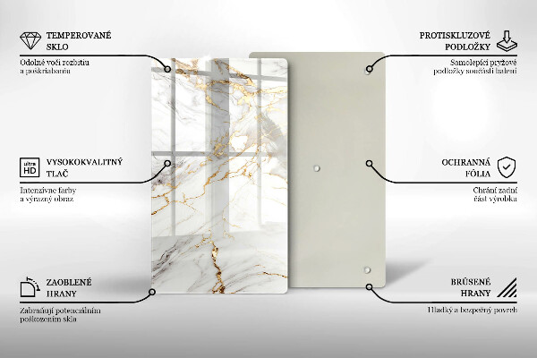 Cubre encimera Mármol claro con oro.