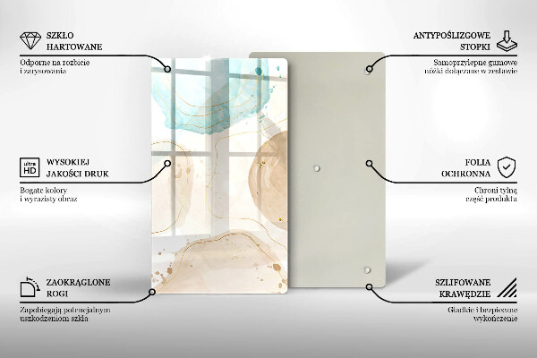 Cubre encimera Manchas boho y oro.