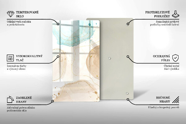 Cubre encimera Manchas boho y oro.