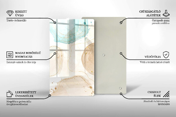 Cubre encimera Manchas boho y oro.