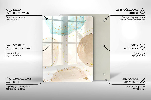 Cubre encimera Manchas boho y oro.