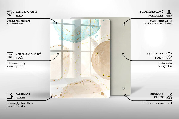 Cubre encimera Manchas boho y oro.