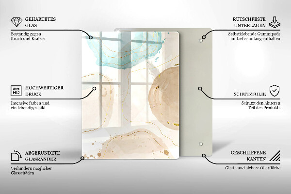 Cubre encimera Manchas boho y oro.