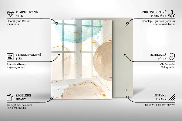 Cubre encimera Manchas boho y oro.