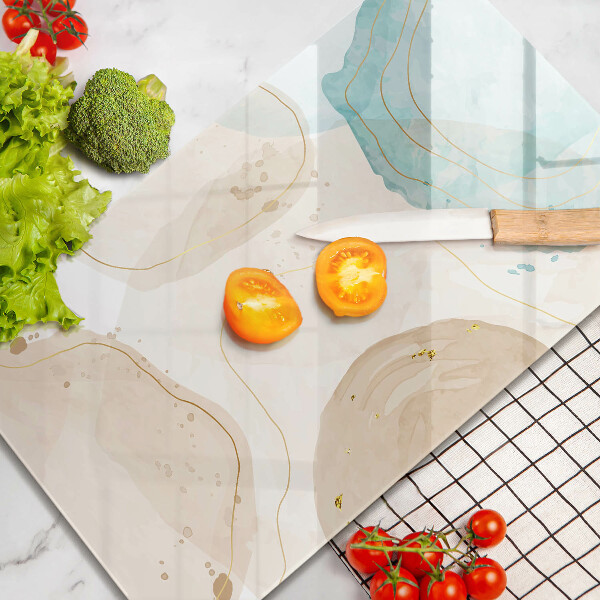 Cubre encimera Manchas boho y oro.