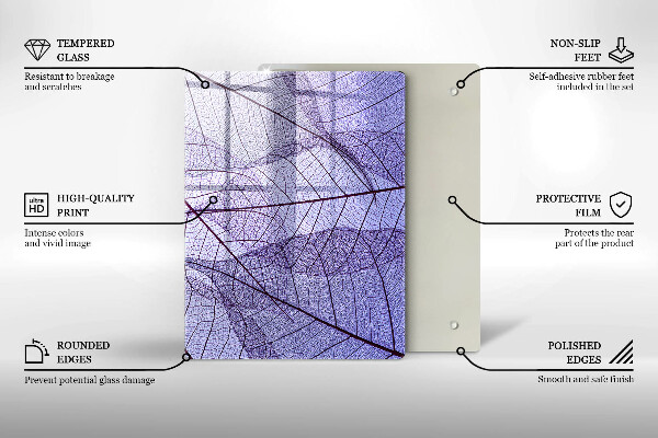 Cubre encimera Hojas con venas