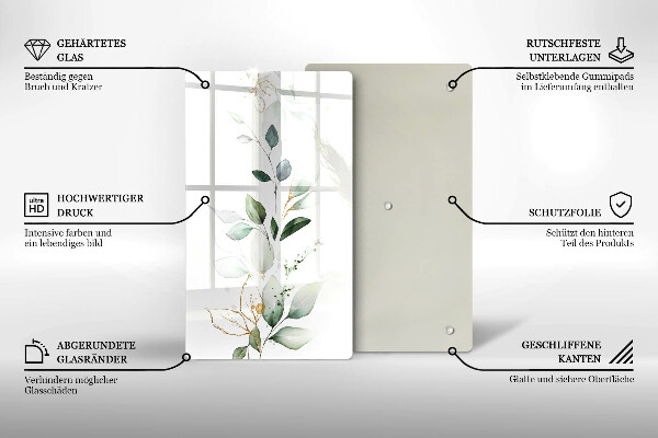 Cubre encimera Hojas de acuarela