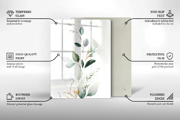 Cubre encimera Hojas de acuarela