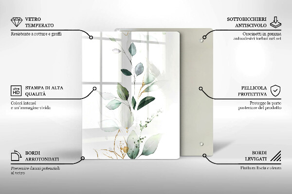 Cubre encimera Hojas de acuarela