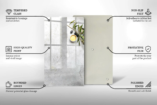 Cubre encimera Aceitunas sobre hormigón
