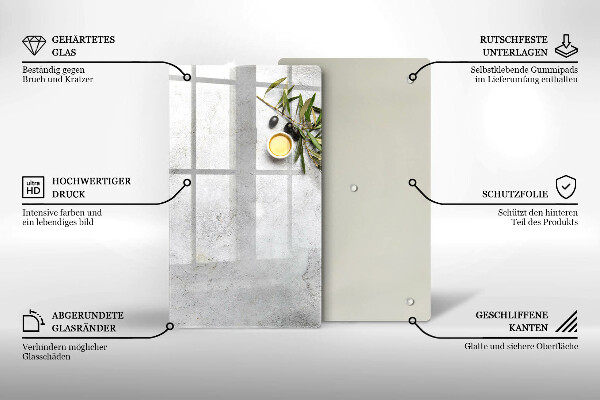 Cubre encimera Aceitunas sobre hormigón
