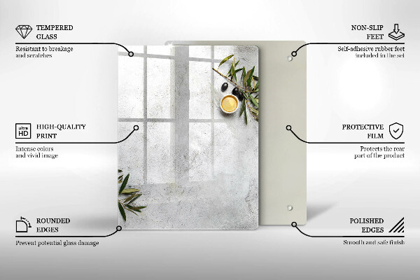 Cubre encimera Aceitunas sobre hormigón