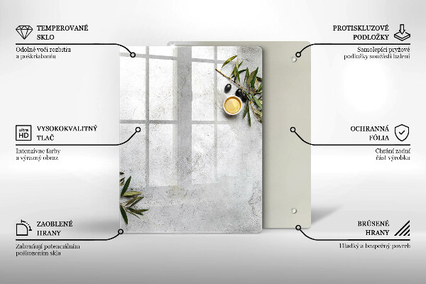 Cubre encimera Aceitunas sobre hormigón