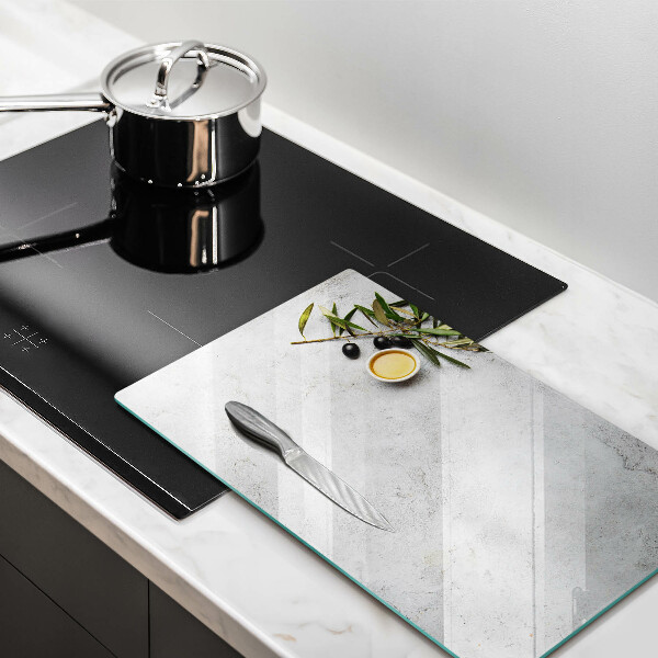 Cubre encimera Aceitunas sobre hormigón