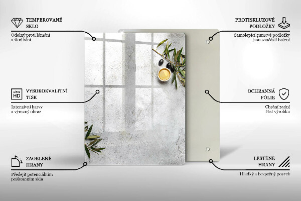 Cubre encimera Aceitunas sobre hormigón