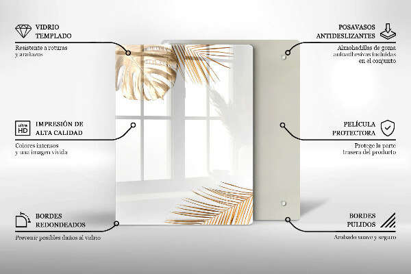 Cubre encimera Hojas doradas