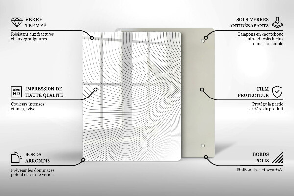 Cubre encimera Patrón de líneas modernas