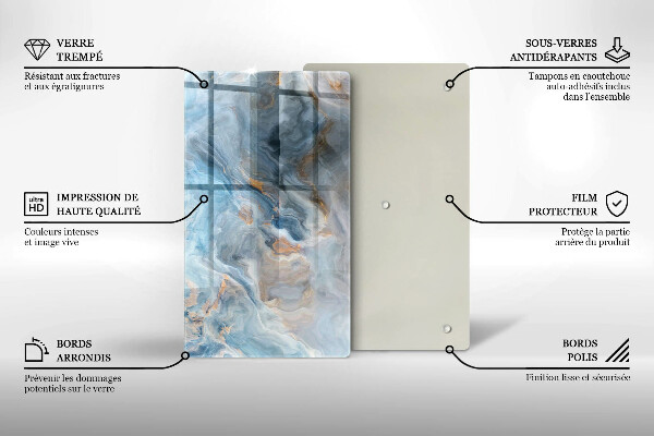 Cubre encimera Textura de mármol