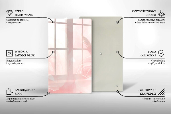 Cubre encimera Fondo de rosas pastel