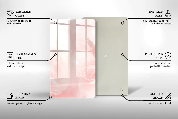 Cubre encimera Fondo de rosas pastel