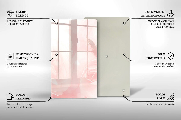 Cubre encimera Fondo de rosas pastel