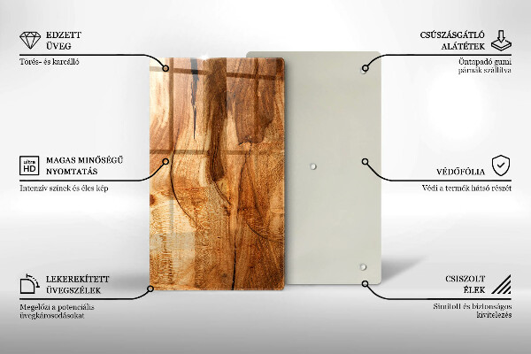 Cubre encimera Textura de tablero de madera