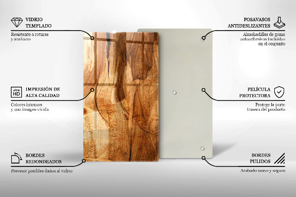 Cubre encimera Textura de tablero de madera