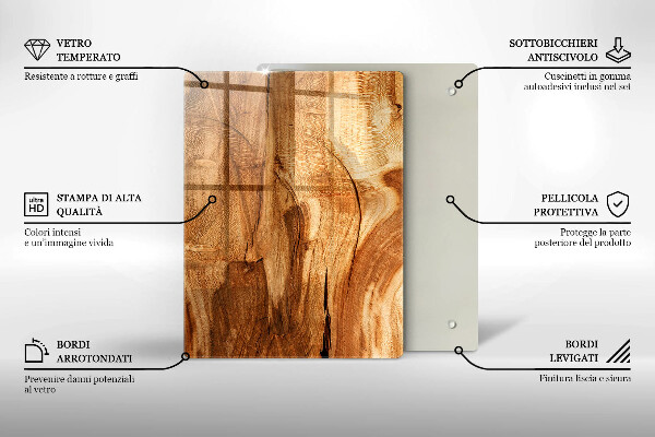 Cubre encimera Textura de tablero de madera