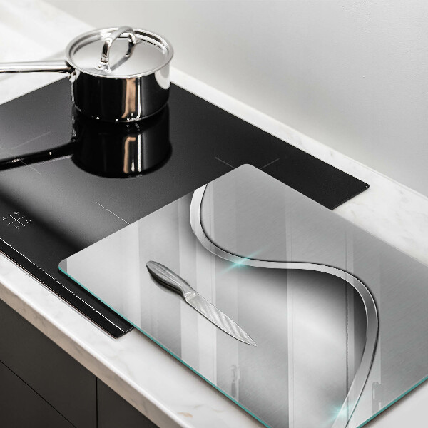 Cubre encimera Metal plateado abstracto