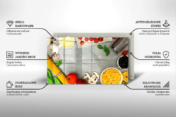 Cubre vitrocerámica comida de cocina