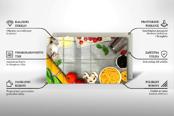 Cubre vitrocerámica comida de cocina