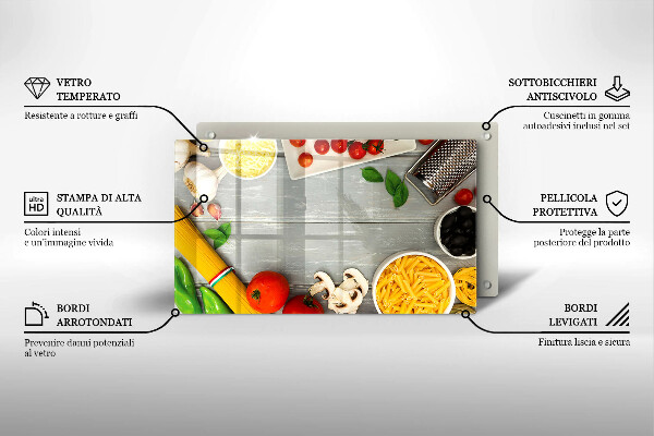 Cubre vitrocerámica comida de cocina