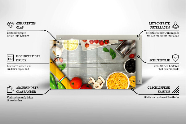 Cubre vitrocerámica comida de cocina