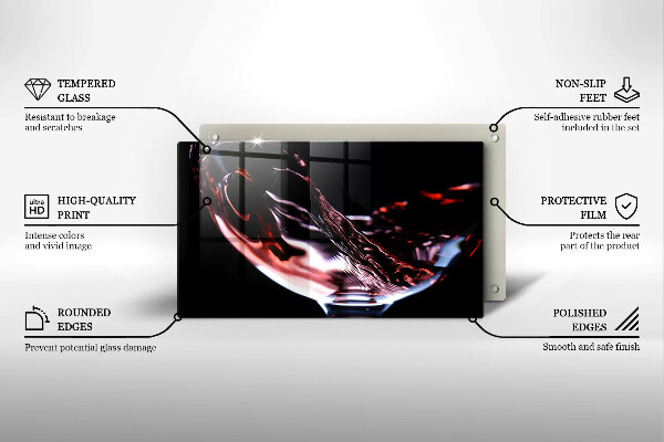 Cubre vitrocerámica Una copa de vino tinto