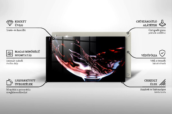 Cubre vitrocerámica Una copa de vino tinto