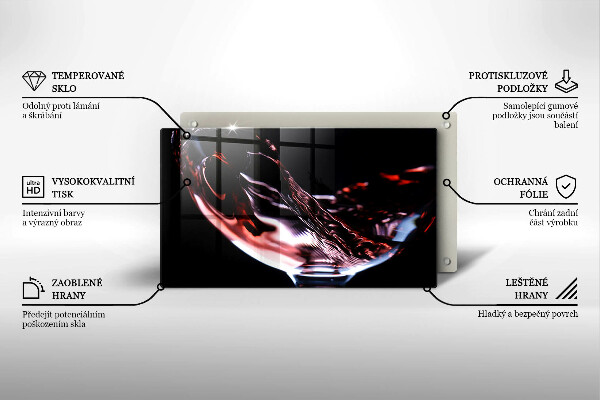 Cubre vitrocerámica Una copa de vino tinto