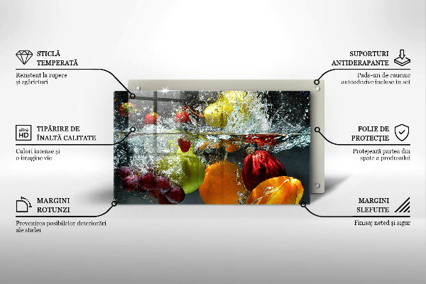 Cubre vitrocerámica Fruta jugosa en agua.