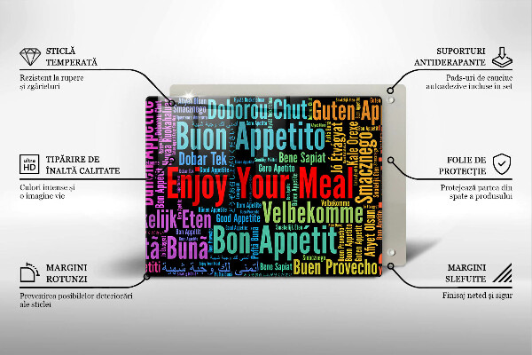 Cubre vitrocerámica Subtítulos Buen provecho idiomas