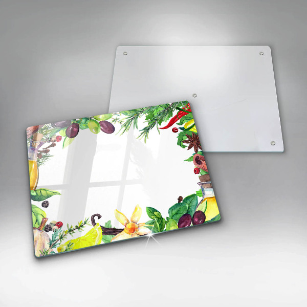 Cubre vitrocerámica comida pintada