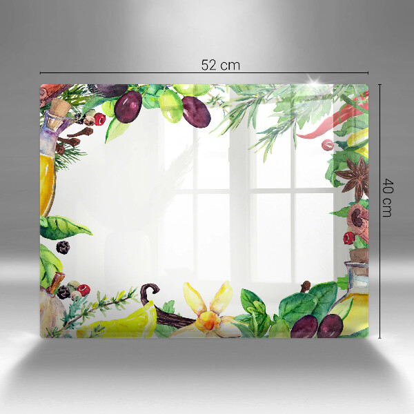 Cubre vitrocerámica comida pintada